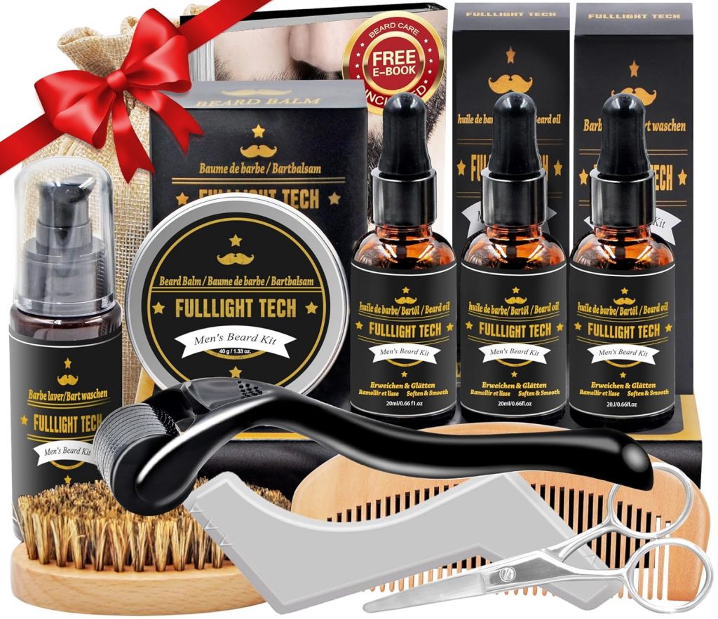 Bartpflege Set für Männer,Bart Set Geschenk Herren mit Bartroller, Bartshampoo, Bartöl, Bart Balsam, Bartkamm, Bartbürste,Bartschere,Bartschablonen,Papa Geschenk für Männer Weihnachten Geburtstag9.95€ 🏷️ Coupon anwenden➡️ https://www.amazon.de/dp/B0D9K4FJLP/?tag=preisfehlerheute-21