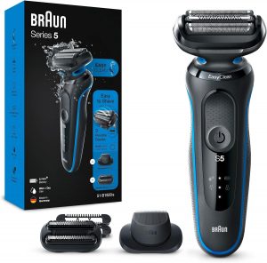 🤴 Braun Series 5 Elektrorasierer mit EasyClick Trimmer Aufsatz, Rasierer Herren Elektrisch, Präzisionstrimmer, EasyClean, Geschenk Mann, Made in Germany, 51-B1820s, blau104,00€ statt 169,99€ - 39,00 % 🔥🚚 Verkauft von Akasya Handels GmbH und Versand durch Amazon16,392 Bewertungen: 4.2 / 5.0 ⭐️⭐️⭐️⭐️🛒 zu Amazon https://www.amazon.de/dp/B0B3J9867R/?th=1&%3Bpsc=1&%3Btag=preisfehlerheute-21&tag=preisfehlerheute-21