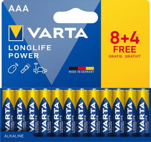 🤴 VARTA Batterien AAA, 12er Pack (8+4), Longlife Power - Alkaline Micro Batterien LR03 mit 1,5 V - Made in Germany - f&uuml;r energieintensive Ger&auml;te5,99&euro; statt 8,99&euro; - 34,00 % 🔥🚚 Verkauft durch Amazon und Versand durch Amazon799 Bewertungen: 4.7 / 5.0 ⭐️⭐️⭐️⭐️⭐️🛒 zu Amazon https://www.amazon.de/dp/B0DF4XYFKC/?tag=preisfehlerheute-21