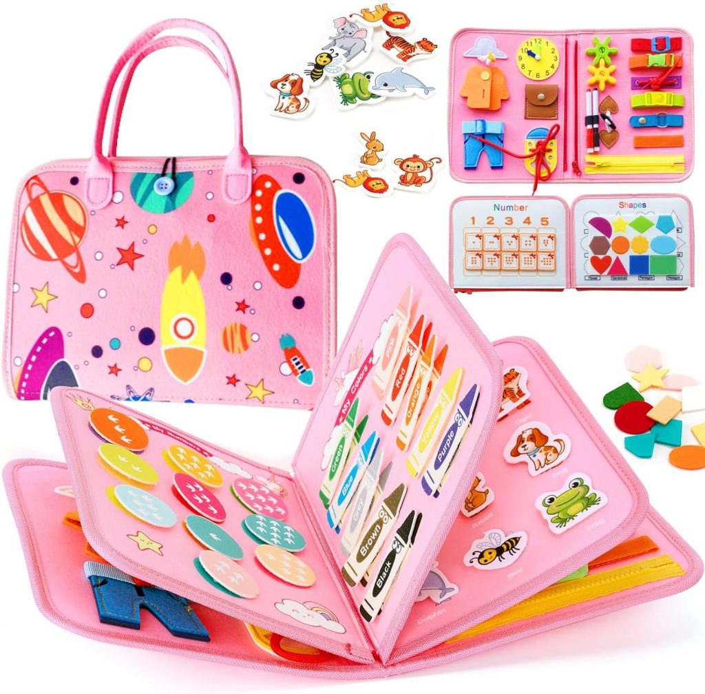 CHARMNAIL Montessori Spielzeug, Busy Board/Quiet Book Set, inkl. Gratis Reisetasche & Montessori Buch, für Kinder ab 3 Jahren, perfekt für Reisen5,99€ ➡️ https://www.amazon.de/dp/B0FN7KD77R/?tag=preisfehlerheute-21