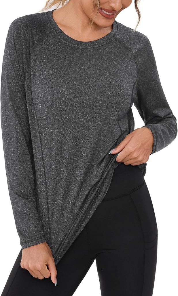 Terecey Sportshirt Langarm Damen Activewear T-Shirts Langärmelig Wanderoberteile Leicht Outdoor Laufshirt Lässig Rundhalsausschnitt Langarmshirt Fitness Oberteil Fitness Workout Tops Dunkelgrau XL5.99€ statt 19.99€➡️ https://www.amazon.de/dp/B0FHW917XY/?tag=preisfehlerheute-21