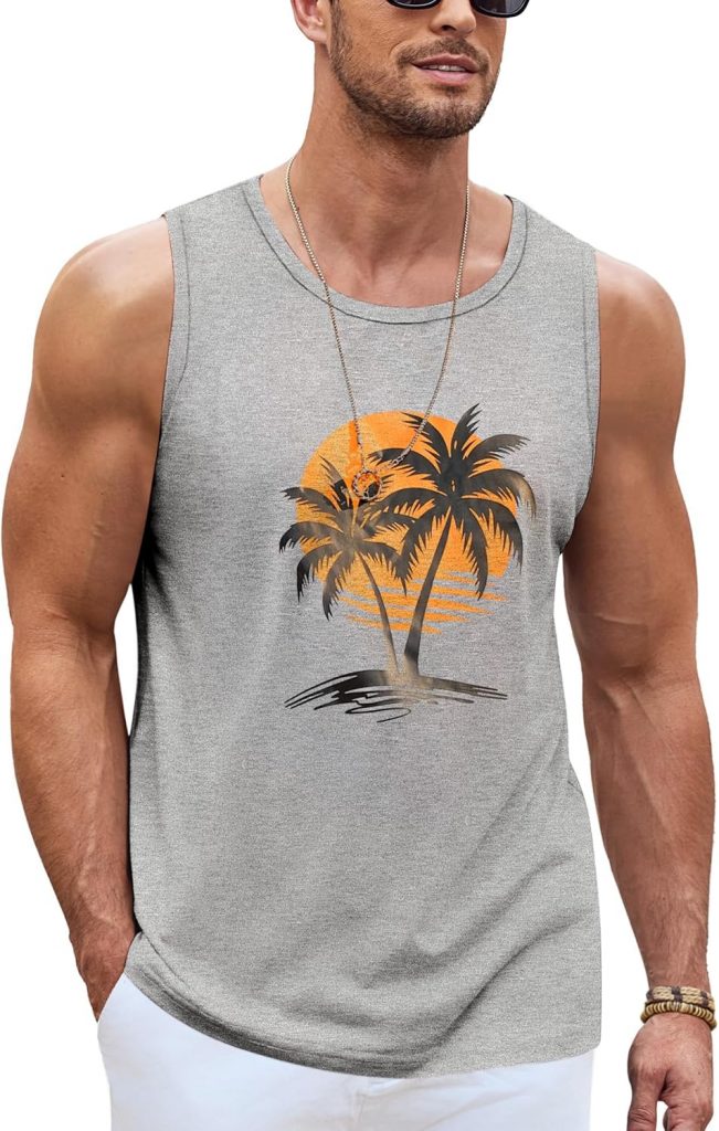 Tank Top Herren Sommer, Ärmelloses Shirt Herren mit Palmen Sunset Print, Lockeres Tanktop Herren Freizeit Beach Urlaub, Atmungsaktiv, Weich, True to Size6,49€ statt 12,99€➡️ https://www.amazon.de/dp/B0GHXYZNRS/?tag=preisfehlerheute-21
