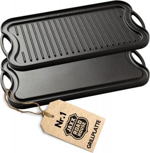 🤴 Gusseisen Grillplatte | Gussplatte zum Aufsetzen auf Holzkohlegrill/Gasgrill sowie Ofen und Herd | Plancha, Teppanyaki, Burger, Gem&uuml;se | 50,5x26x2,5cm29,90&euro; statt 39,90&euro; - 26,00 % 🔥🚚 Verkauft von JAXX ROADHOUSE und Versand durch Amazon233 Bewertungen: 4.2 / 5.0 ⭐️⭐️⭐️⭐️🛒 zu Amazon https://www.amazon.de/dp/B0BZ5WH4C6/?tag=preisfehlerheute-21