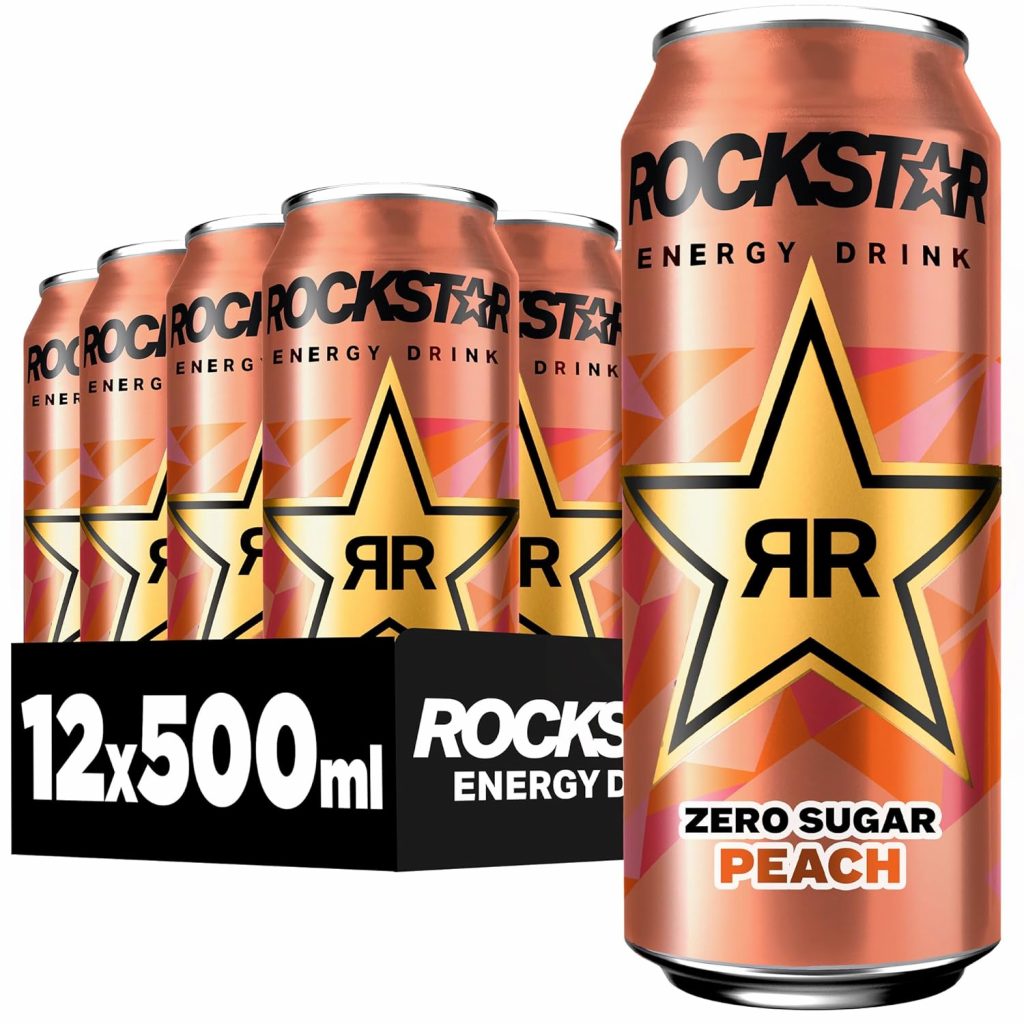 Rockstar Energy Drink Peach Geschmack – Zero Sugar – Koffeinhaltiges Erfrischungsgetränk ohne Zucker für den Energie Kick, EINWEG (12 x 500ml) (Verpackungsdesign kann abweichen)9.00€ statt 18.91€➡️ https://www.amazon.de/dp/B0DQDKPYX4/?tag=preisfehlerheute-21
