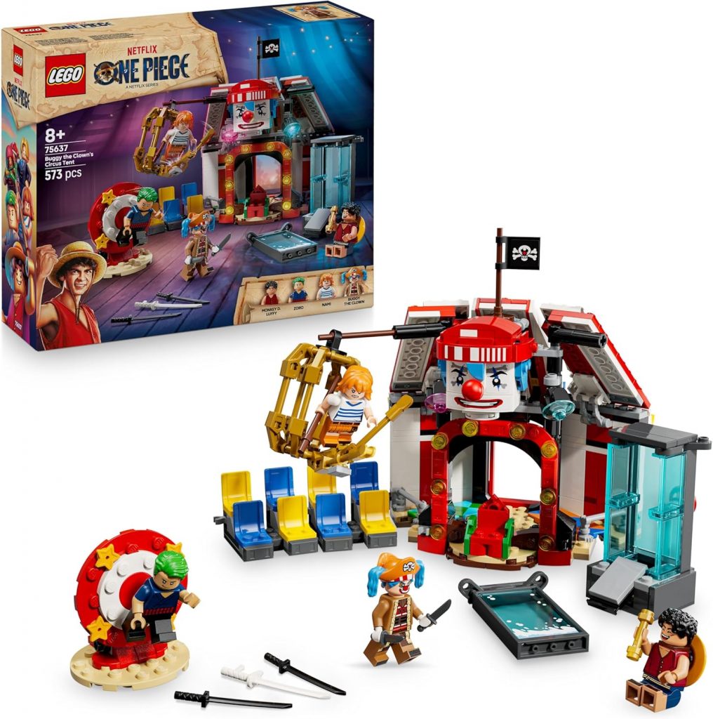 🤴 LEGO ONE PIECE Zirkuszelt von Buggy dem Clown – Interaktives Spielzeug mit 4 Minifiguren – Ruffy, Nami & Zoro sowie 2 Steckbriefen – Kreatives Geschenk für Jungen, Mädchen & Fans ab 8 Jahren – 7563736,99€ statt 49,99€ – 27,0 🔥🚚 Verkauft durch Amazon und Versand durch Amazon347 Bewertungen: 4.6 / 5.0 ⭐️⭐️⭐️⭐️⭐️🛒 zu Amazon https://www.amazon.de/dp/B0DWDR1DBS/?tag=preisfehlerheute-21
