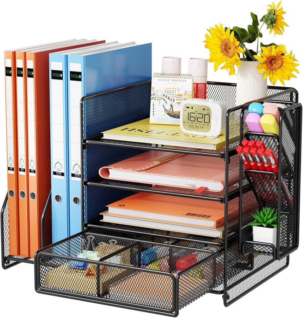 Casavibe Schreibtisch Organizer mit Aktenhalter – 5-Tier Briefablage Ablagefächer mitSchublade,4 Stithalter, Schreibtisch-Aufbewahrung, Zeitschriftenhalter fürBürobedarf (schwarz)23,99€ statt 39,99€➡️ https://www.amazon.de/dp/B0DP2DCV24/?tag=preisfehlerheute-21