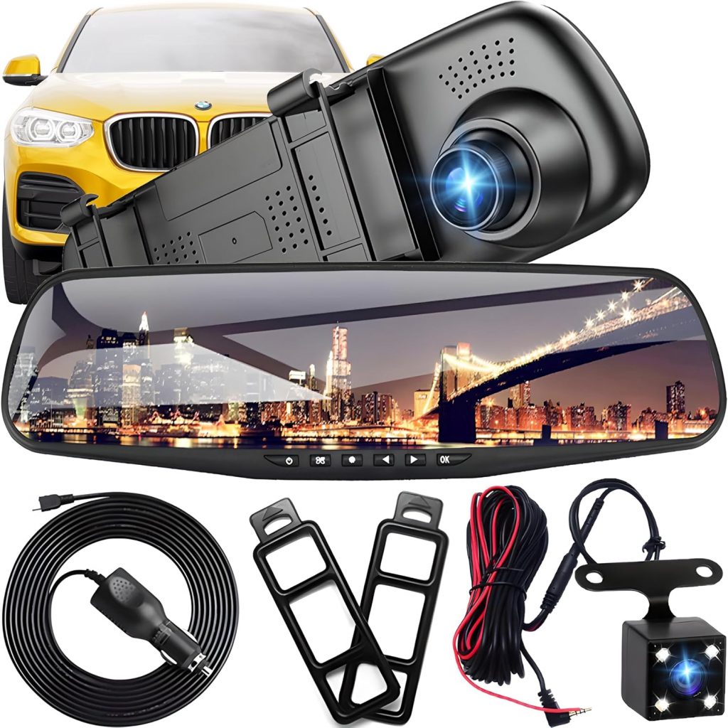Retoo Full HD Auto Spiegel Dashcam mit Rückfahrkamera mit Nachtsicht Rear Right Lower Loop-Aufnahme und 4,3 Zoll Display 170° Vorne / 120° Hinten 1080P Dual Autokamera Parkmonitor16.99€ ➡️ https://www.amazon.de/dp/B09NC4R1ZB/?tag=preisfehlerheute-21