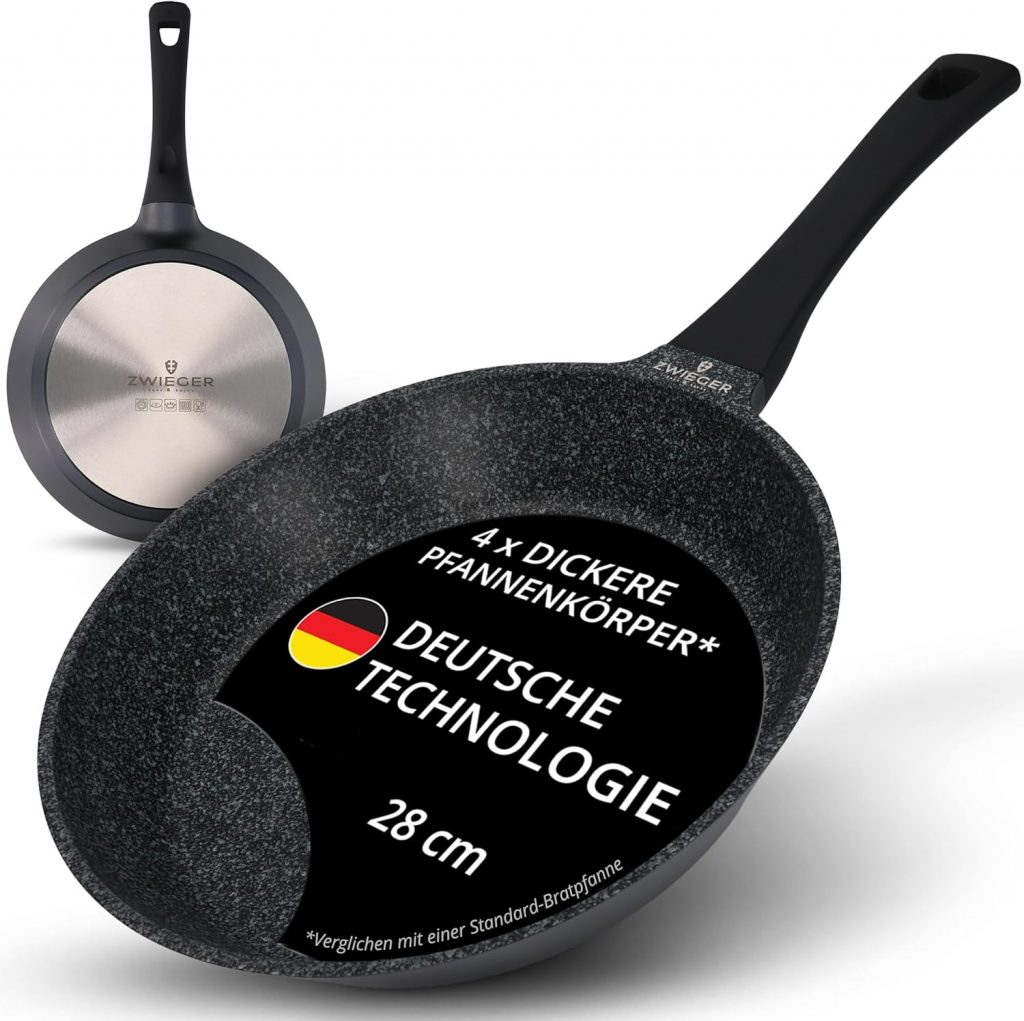 🤴 ZWIEGER Hochwertige Bratpfanne 28 cm – beschichtete Pfanne 28 cm, Aluguss, vollflächiger Edelstahlboden, für alle Herdarten (inklusive Induktion) geeignet – Antihaft, PFOA- & PFOS-frei37,99€ statt 54,99€ – 31,0 🔥🚚 Verkauft von ZWIEGER DE und Versand durch Amazon1,626 Bewertungen: 4.6 / 5.0 ⭐️⭐️⭐️⭐️⭐️🛒 zu Amazon https://www.amazon.de/dp/B0CKJ6P2SL/?th=1&tag=preisfehlerheute-21#038;psc=1&tag=preisfehlerheute-21