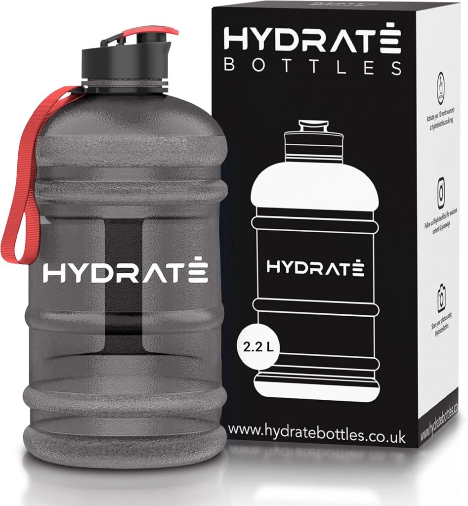 HYDRATE XL Trinkflasche 2,2 l - Ideal für Fitnessstudio, Sport und Reisen, Auslaufsicher, BPA-frei, Extra Stark, Schwarz, Gym Wasserflasche oder Jumbo Trinkflasche für intensives Training2,61€ ➡️ https://www.amazon.de/dp/B01MU5YPGI/?tag=preisfehlerheute-21