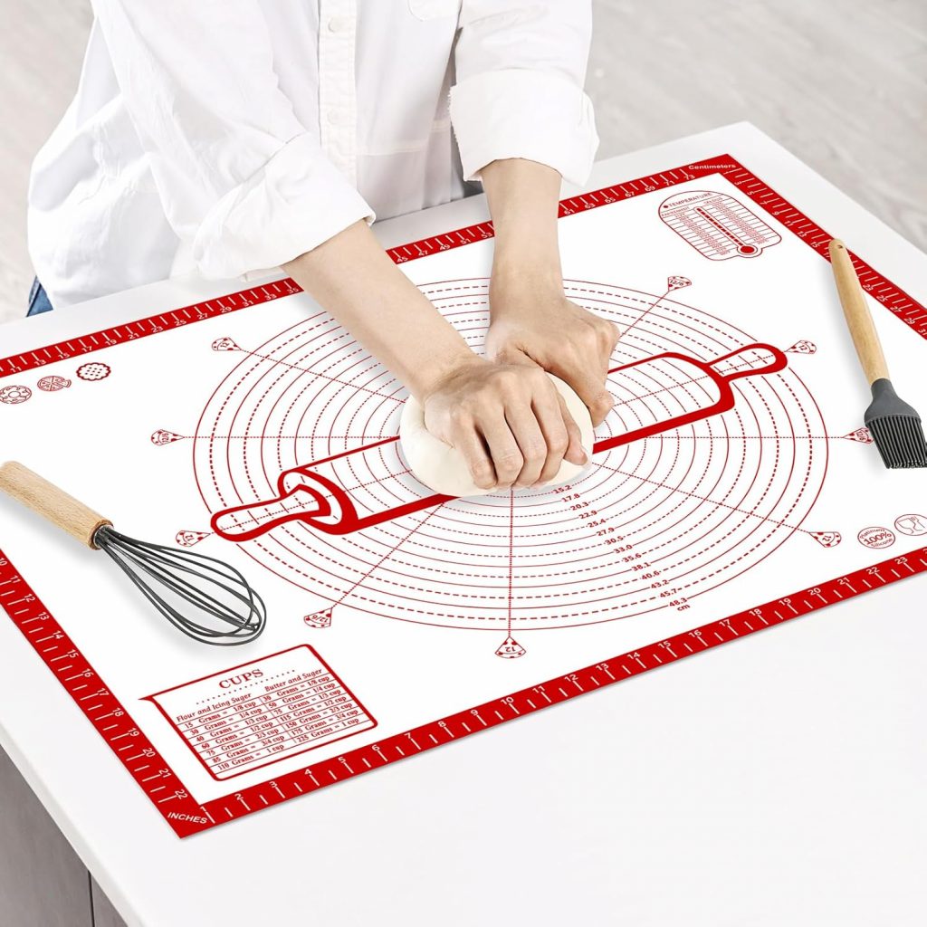 👑 Silikon Backmatte Extra groß 80x60cm, Größe Antihafte Silikonmatte mit Messung, Teigmatte, Backenunterlage für Ofen, Ausrollmatte für Teig Fondant Gebäck von KITCHENRAKU KR (Rot)16,98€ statt 23,99€ – 3 🔥🚚 Verkauft von Bake Grill shop und Versand durch Amazon619 Bewertungen: 4.6 / 5.0 ⭐️⭐️⭐️⭐️⭐️🛒 zu Amazon https://www.amazon.de/dp/B09LV9MF2B/?th=1&tag=preisfehlerheute-21#038;psc=1&tag=preisfehlerheute-21