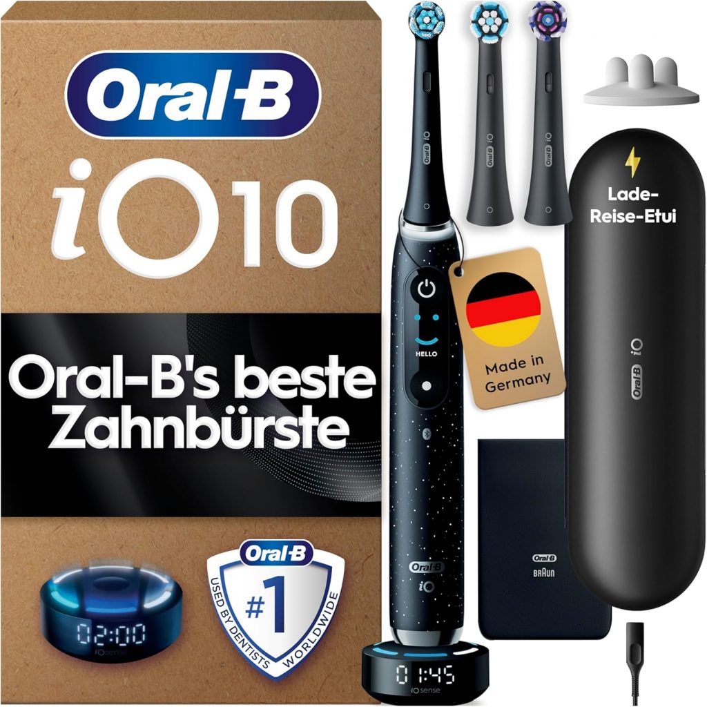 Oral-B iO Series 10 Elektrische Zahnbürste — Electric Toothbrush, Inkl. 3 Aufsteckbürsten, iOSense, Lade-Reise-Etui — 7 Putzmodi für Zahnpflege, Zahnbürste Elektrisch, Designed by Braun, Schwarz329,98€ statt 609,99€➡️ https://www.amazon.de/dp/B0B5B1DMG3/?tag=preisfehlerheute-21