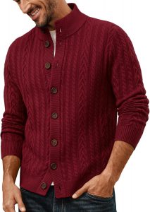 PJ PAUL JONES Strickjacke Herren mit Zopfmuster Button Down Grobstrick Cardigan Rotwein M11.99&euro; statt 32.99&euro;➡️ https://www.amazon.de/dp/B0FFT3Y1ZH/?tag=preisfehlerheute-21