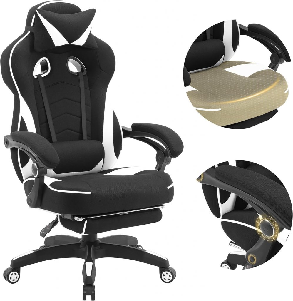 🤴 WOLTU Gaming Stuhl Stoff Stoff Kühl im Sommer Ergonomischer, 150 kg Belastbarkeit, Verstellbarer Rückenlehne, Ergonomische Lendenstütze, Fußstütze, Büro- & Game-Sessel, Schwarz+Weiß118,74€ statt 159,99€ - 26,00 % 🔥🚚 Verkauft und Versand durch WOLTU GmbH1,168 Bewertungen: 4.3 / 5.0 ⭐️⭐️⭐️⭐️🛒 zu Amazon https://www.amazon.de/dp/B088NPXGV9/?amp%3Btag=preisfehlerheute-21&%3Bamp%3Bth=1&%3Bamp%3Bpsc=1&tag=preisfehlerheute-21