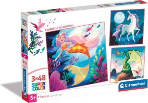 Clementoni Fantastic Creatures Puzzle 3 x 48 Teile - Puzzle 32 x 22 cm f&uuml;r Kinder ab 5 Jahre - buntes Kinderpuzzle mit besonderer Leuchtkraft & Farbintensit&auml;t 253195,15&euro; statt 9,99&euro;➡️ https://www.amazon.de/dp/B0CTTXKSKZ/?tag=preisfehlerheute-21