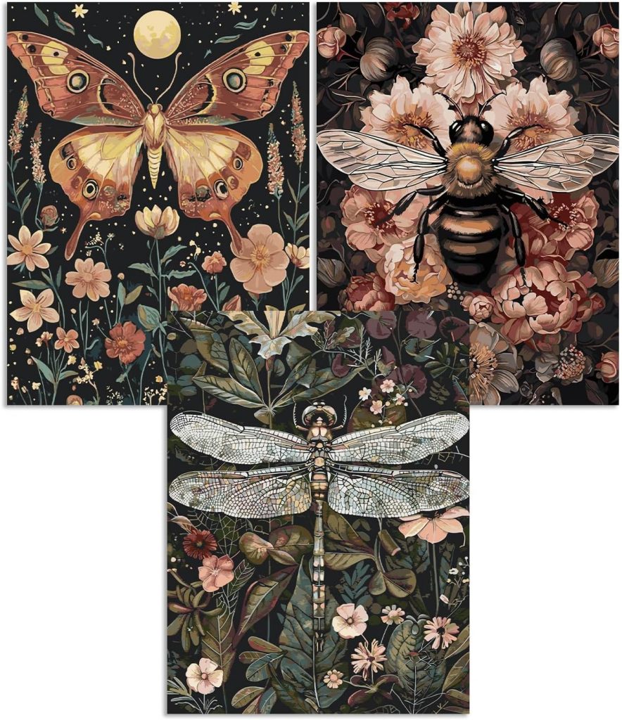 👑 WEMEON Diamond Painting 3er Set Erwachsene, 5D Diamond Painting, Diamant Painting for Mosaik Bastelset Erwachsene, 30x40cm