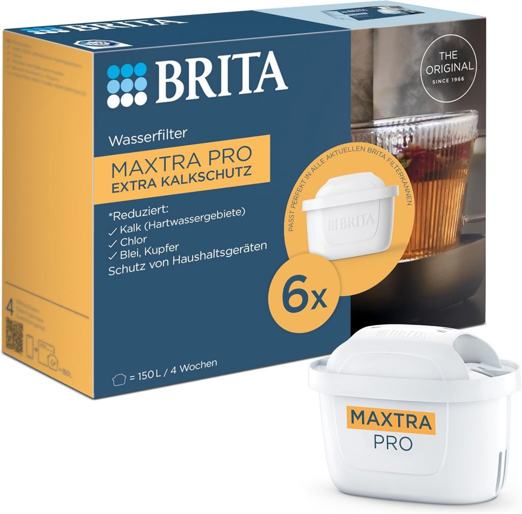 🤴 BRITA Wasserfilter Kartusche MAXTRA PRO Extra Kalkschutz (6er-Pack) Halbjahrespack, Original Ersatz-Wasserfilter für alle Kannen, filtert Kalk, ultimativer Geräteschutz: Heißgetränke-Spezialist34,15€ statt 49,99€ – 32,0 🔥🚚 Verkauft von avantrado.shop und Versand durch Amazon4,208 Bewertungen: 4.7 / 5.0 ⭐️⭐️⭐️⭐️⭐️🛒 zu Amazon https://www.amazon.de/dp/B0BZSS9CTY/?tag=preisfehlerheute-21