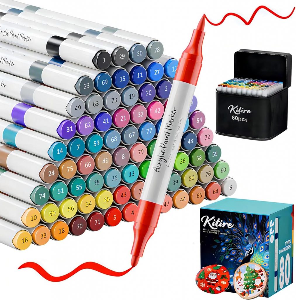🤴 Acrylstifte 80 Farben, Dual Tip Acrylic Marker, Acrylstifte für Steine Wasserfest mit Doppelspitze für Stein Bemalen, Rock Painting, Glass, Paper, Wood, Egg, Fabric, DIY Crafts,Ostern for Adult16,98€ statt 39,99€ – 58,0 🔥🚚 Verkauft von Kitire und Versand durch Amazon80 Bewertungen: 4.5 / 5.0 ⭐️⭐️⭐️⭐️⭐️🛒 zu Amazon https://www.amazon.de/dp/B0FH4YXX7S/?tag=preisfehlerheute-21