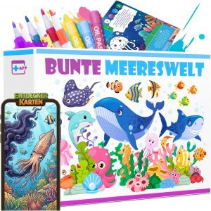 🤴 Bastelset und Malset mit App f&uuml;r Kinder &ndash; Bunte Meereswelt mit 48 Acrylstiften & 48 &Ouml;lpastellkreiden &ndash; Bastelbox f&uuml;r Jungen & M&auml;dchen, Kunst & Bastelaktivit&auml;t, f&uuml;r Kinder 3 bis 8 Jahren - Premiumbox22,50&euro; statt 39,99&euro; - 44,00 % 🔥🚚 Verkauft und Versand durch Sabbatbox DE12 Bewertungen: 4.1 / 5.0 ⭐️⭐️⭐️⭐️🛒 zu Amazon https://www.amazon.de/dp/B0FTPGDSWK/?th=1&amp%3Bpsc=1&amp%3Btag=preisfehlerheute-21&tag=preisfehlerheute-21