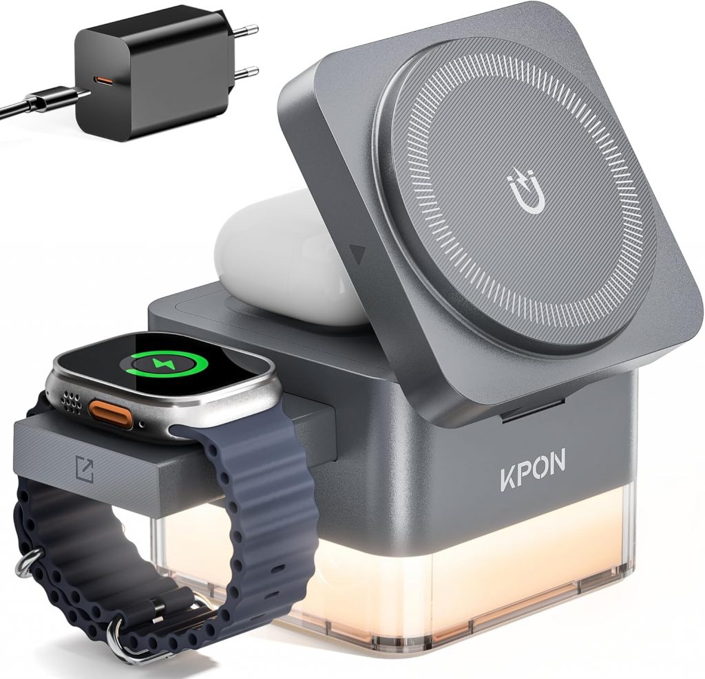 🤴 KPON Ladestation Apple Watch und Iphone für Magsafe, 3-in-1 Cube Induktive Ladestation mit Magsafe Ladegerät, Kompatibel mit iPhone 17 16 15 14 13 12 Air/Pro Max,für Apple Watch 11/10/9,Airpods (Grau)25,64€ statt 36,99€ – 31,0 🔥🚚 Verkauft von Kpon Direct und Versand durch Amazon288 Bewertungen: 4.4 / 5.0 ⭐️⭐️⭐️⭐️🛒 zu Amazon https://www.amazon.de/dp/B0FQJWXSR6/?th=1&tag=preisfehlerheute-21#038;psc=1&tag=preisfehlerheute-21