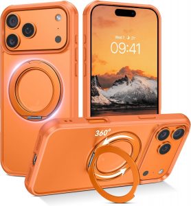 DOMAVER Magnetische Hülle für iPhone 17 Pro Max mit unsichtbarem Ständer, Handyhülle iPhone 17 Pro Max Case, schmaler Ringständer, stoßfeste,für Damen Herren, Orange3.19€ ➡️ https://www.amazon.de/dp/B0FNW48T6L/?tag=preisfehlerheute-21