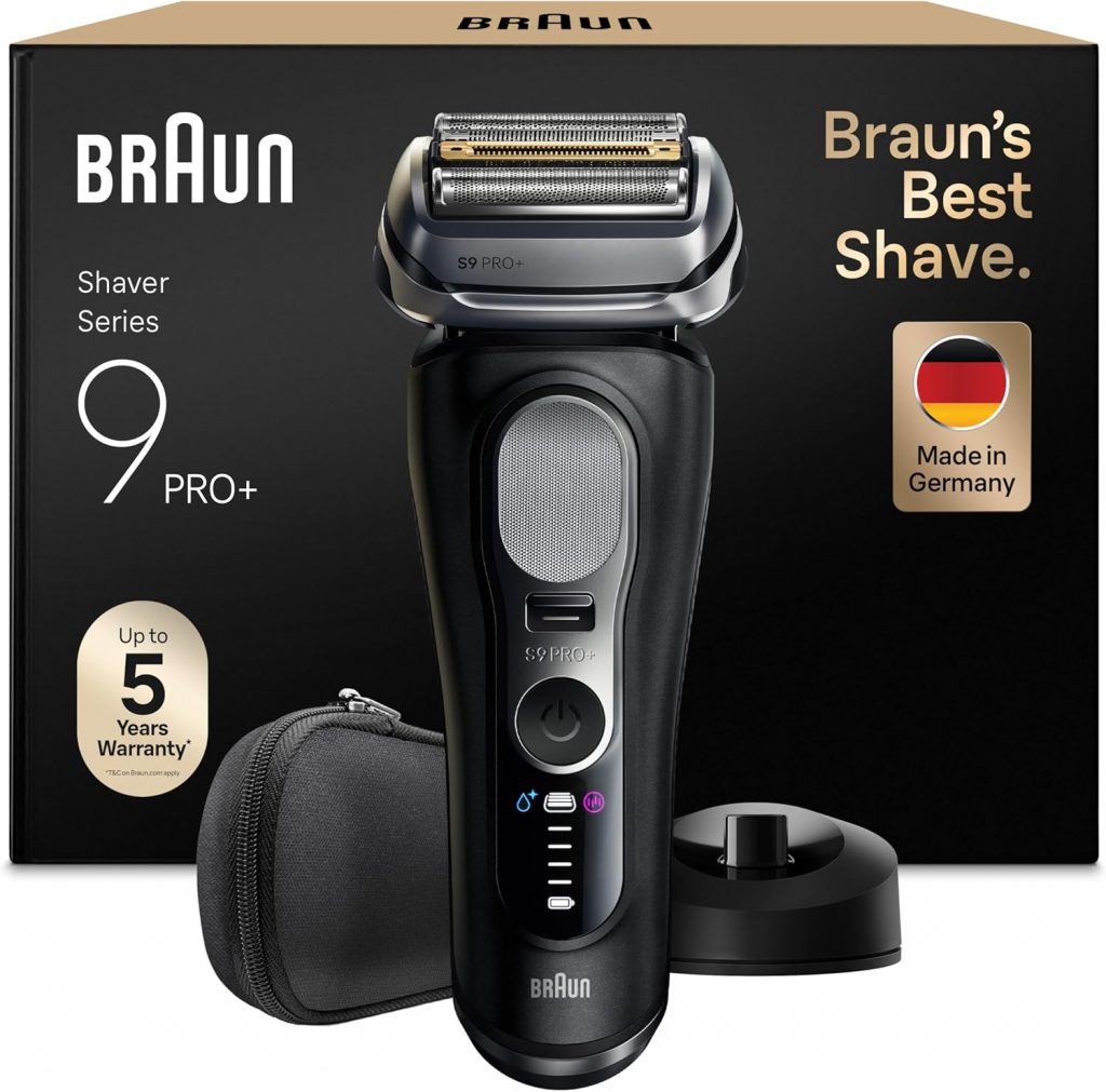 Braun Series 9 PRO+ Elektrorasierer Herren, 5+1 Ultradünne Präzisionsklingen, Pro-SensoAdapt, Rasierapparat mit 60 Min. Akku, Ladeständer, Nass- und Trockenrasierer Made in Germany, 9610si, Schwarz279,99€ statt 559,99€➡️ https://www.amazon.de/dp/B08F7SY665/?tag=preisfehlerheute-21