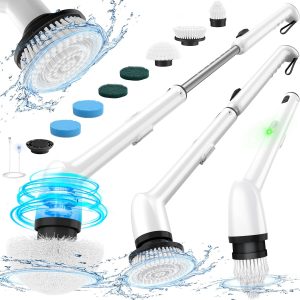 LyriFine Elektrische Reinigungsb&uuml;rste, 7 in 1 Electric Cleaning Brush, Elektrische Reinigungsb&uuml;rste Haushalt mit langem Griff,2 Geschwindigkeiten, Ersatzk&ouml;pfe f&uuml;r Badezimmer Fliesen Badewanne Wei&szlig;19,99&euro; statt 39,99&euro;➡️ https://www.amazon.de/dp/B0C27QC1R8/?tag=preisfehlerheute-21