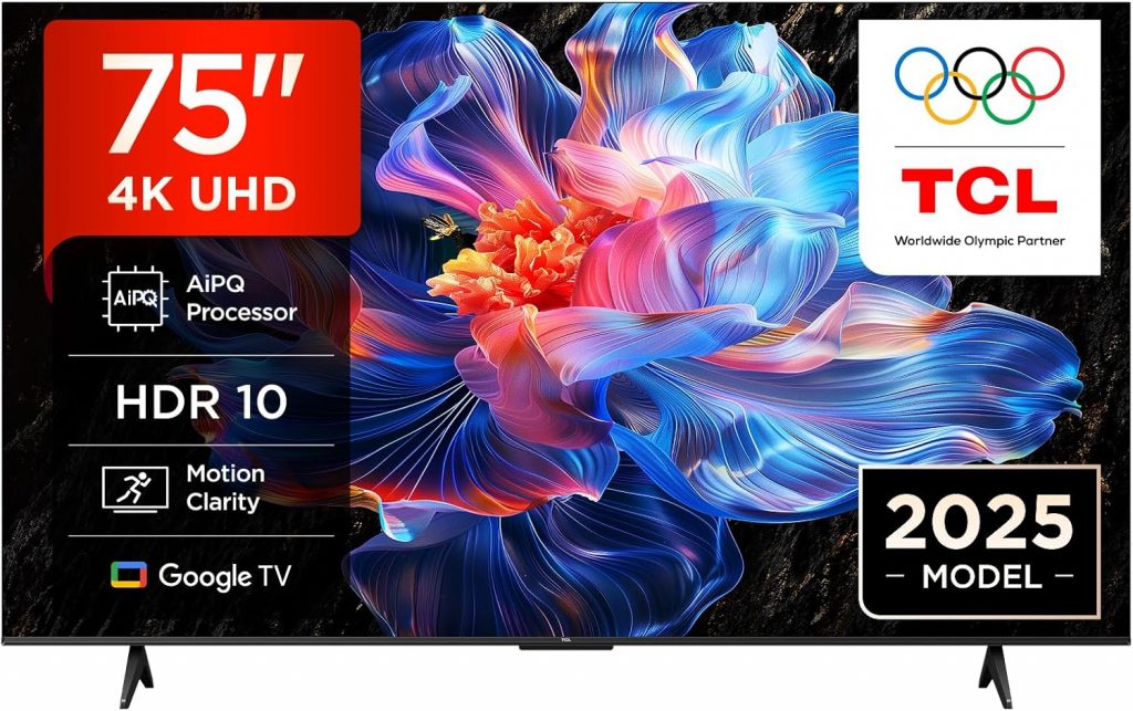 🤴 TCL 75V6C 75 Zoll Direct LED TV, 4K HDR Fernseher, Smart TV mithilfe von Google TV (Dolby Audio, Motion Clarity, Kompatibel mit Google Assistant & Alexa)498,99€ statt 899,00€ - 45,00 % 🔥🚚 Verkauft durch Amazon und Versand durch Amazon2,526 Bewertungen: 4.4 / 5.0 ⭐️⭐️⭐️⭐️🛒 zu Amazon https://www.amazon.de/dp/B0DV9L8KLJ/?amp%3Btag=preisfehlerheute-21&tag=preisfehlerheute-21