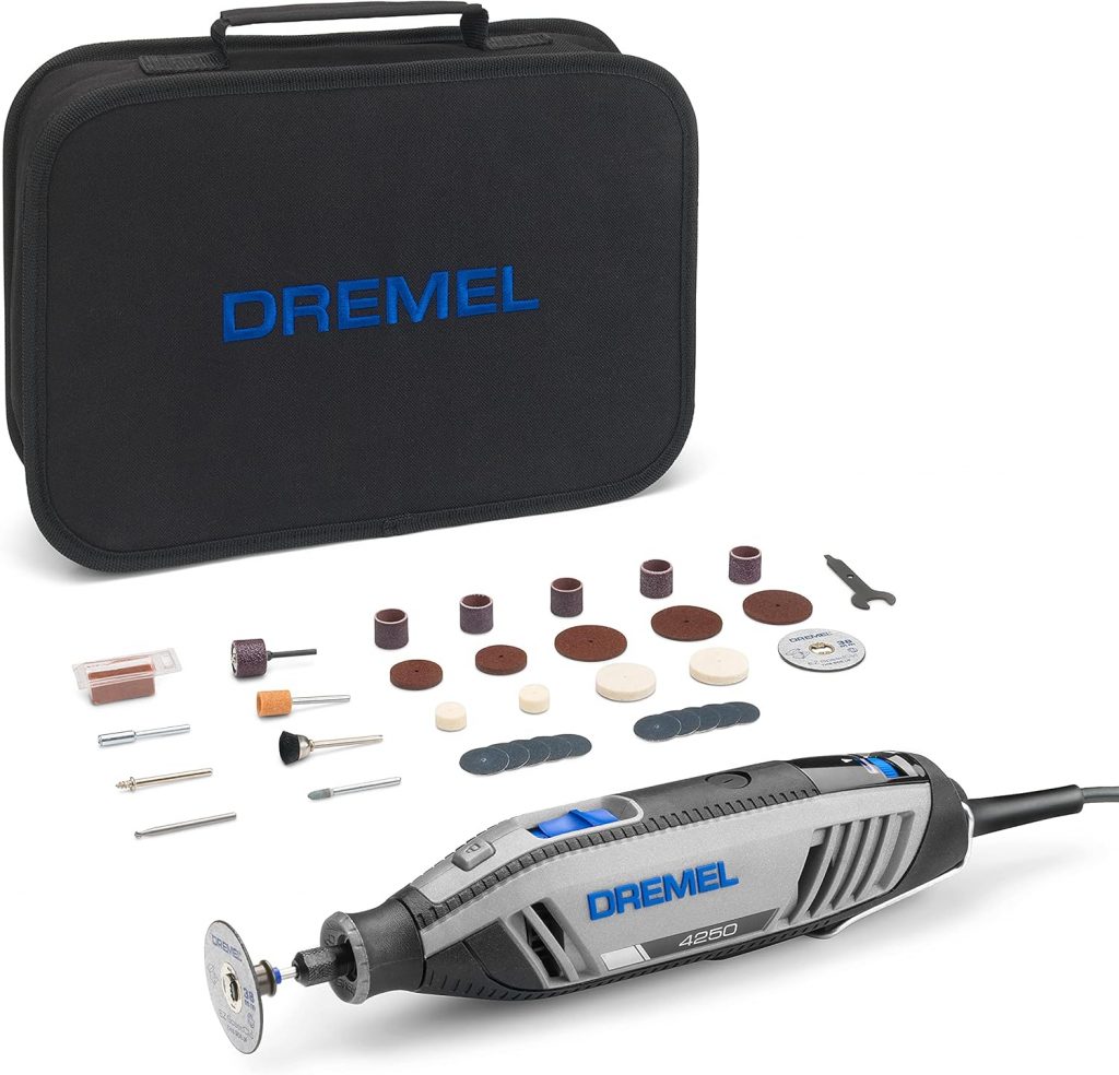 🤴 Dremel 4250 Rotationswerkzeug 175 W, Multifunktionswerkzeug-Set mit 35 Zubehören, 175-W-Motor mit Konstantelektronik, variable Drehzahl 5.000–35.000 1/min