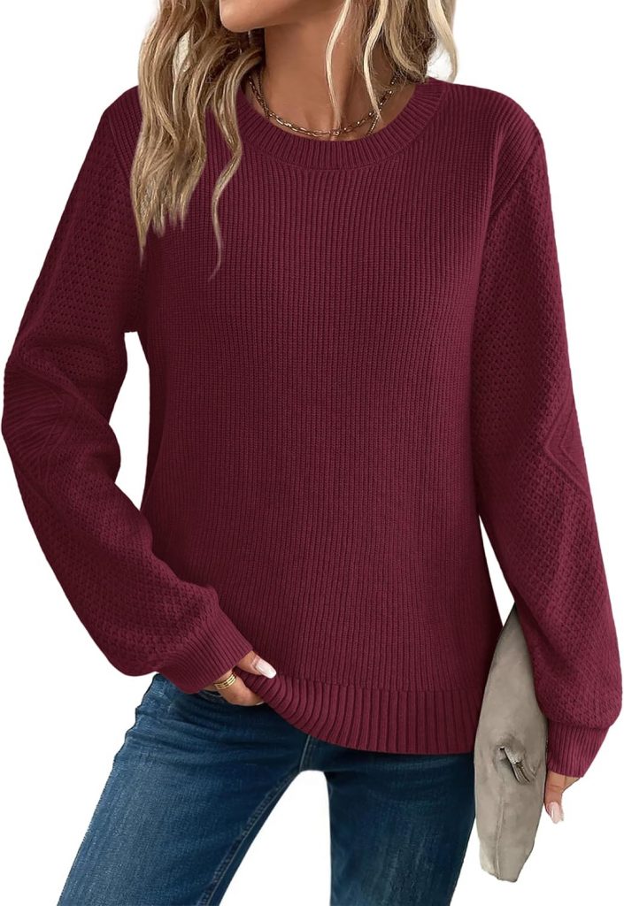 Zeagoo Strickpullover Damen Elegant Pullover Langarm Winterpullover Rundhals Pulli Casual Sweater Herbst Winter Obertiele Rot S12,99€ statt 31,99€➡️ https://www.amazon.de/dp/B0FJSC93H8/?tag=preisfehlerheute-21