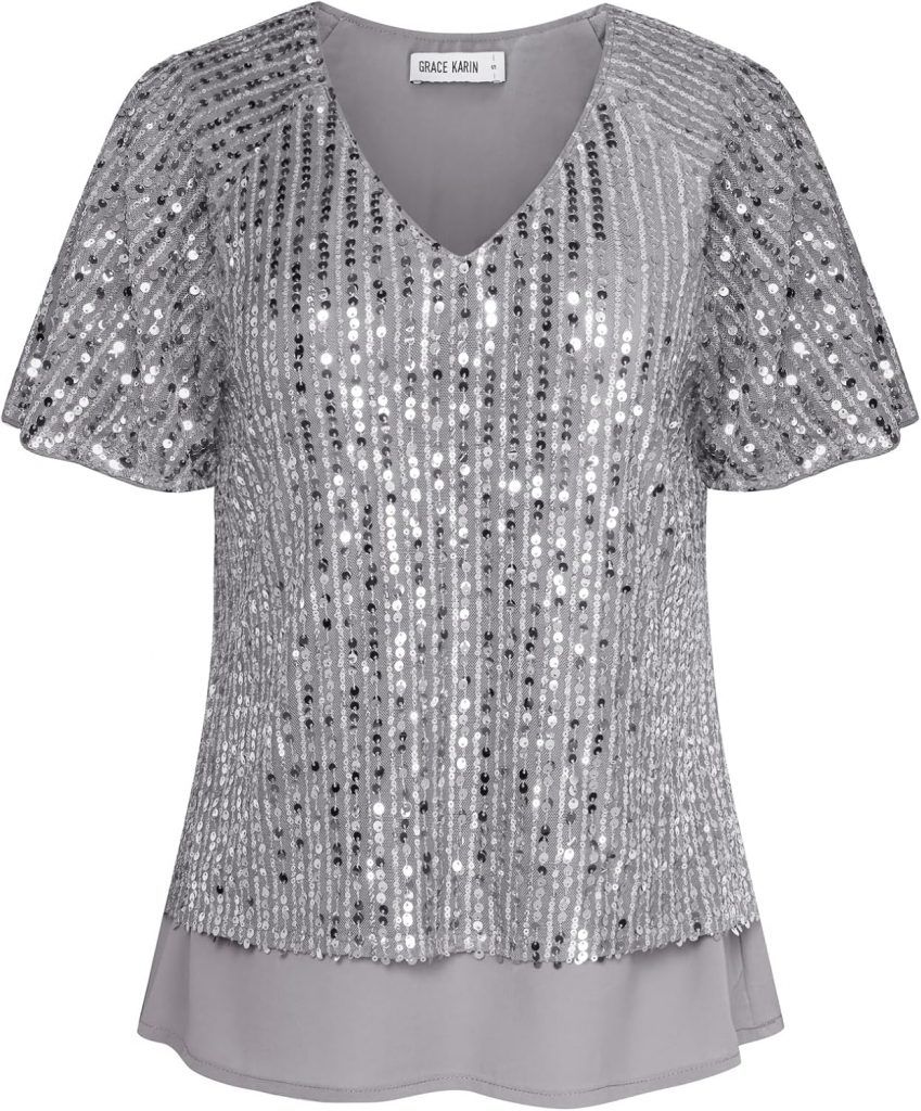 👑 GRACE KARIN Damen V-Ausschnitt Glitzer Pailletten Bluse Elegant Kurzarm Party Cocktail Tops14,99€ statt 24,99€ - 41,00 % 🔥🚚 Verkauft von Claroine EU und Versand durch Amazon108 Bewertungen: 4.2 / 5.0 ⭐️⭐️⭐️⭐️🛒 zu Amazon https://www.amazon.de/dp/B0D8K8P8R9/?amp%3Btag=preisfehlerheute-21&tag=preisfehlerheute-21