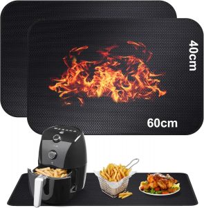 Feuerfeste Unterlage 2 St&uuml;ck, Glasfasersilikon-Feuerschutzmatte f&uuml;r Tischplatte, Hitzebest&auml;ndige Matte f&uuml;r Luftfritteuse Kaffeemaschine Mikrowelle, Anti-Rutsch Wasserdichte 40 x 60 cm, Schwarz4.98&euro; ➡️ https://www.amazon.de/dp/B0D5HS9918/?tag=preisfehlerheute-21