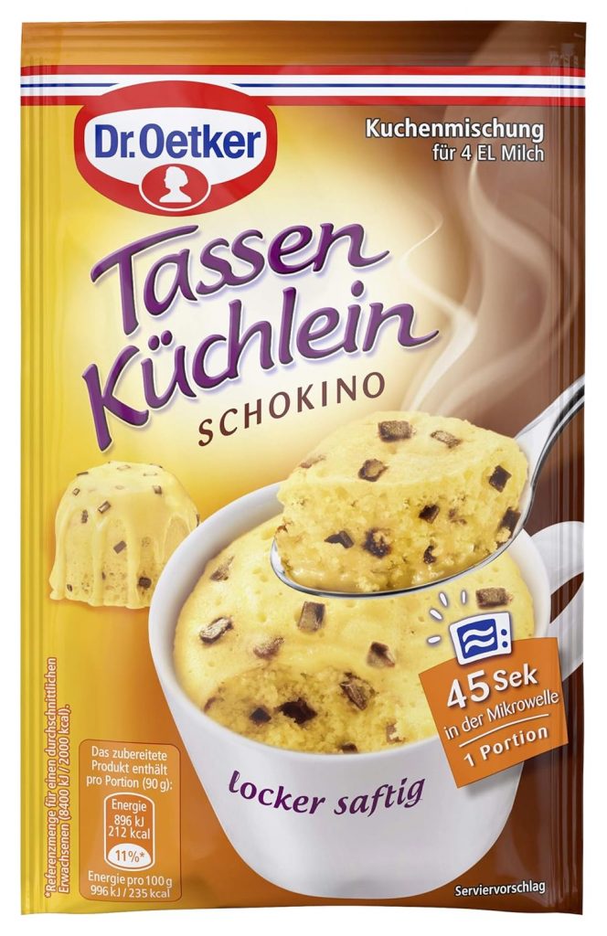 Dr. Oetker Tassenküchlein Schokino 12er Pack, Kuchenmischung für ein Küchlein in der Tasse, mit Vanille-Geschmack & mit Schokoladenstückchen, für die Mikrowelle6,44€ ➡️ https://www.amazon.de/dp/B01LB1Q000/?tag=preisfehlerheute-21