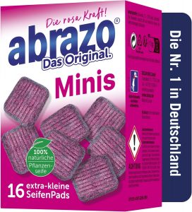 abrazo Minis - 16 Reinigungskissen f&uuml;r T&ouml;pfe, Grill, Backofen, handlicher Sp&uuml;lschwamm mit Veganer Pflanzenseife, K&uuml;chenschwamm, Reinigungsschwamm2,18&euro; statt 3,29&euro;➡️ https://www.amazon.de/dp/B0854HQ2MX/?tag=preisfehlerheute-21