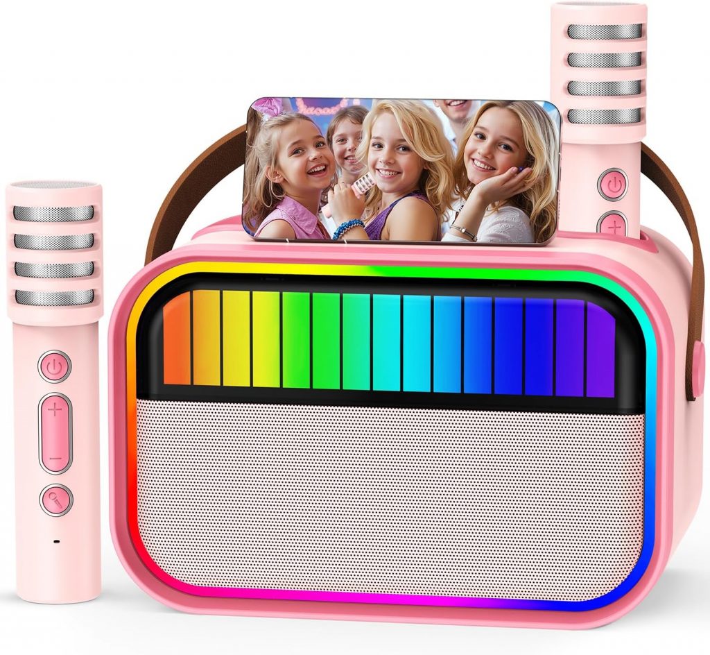 Ankuka Karaoke Maschine für Kinder und Erwachsene, Kinderspielzeug für 3–12 jährige Mädchen Geburtstagsgeschenk, tragbarer Karaoke Maschine mit 2 Mikrofonen, Mädchengeschenk für Mädchen (Rose)11,88€ statt 39,99€⚡️ Blitzangebot nutzen➡️ https://www.amazon.de/dp/B0DWXGBKYL/?tag=preisfehlerheute-21