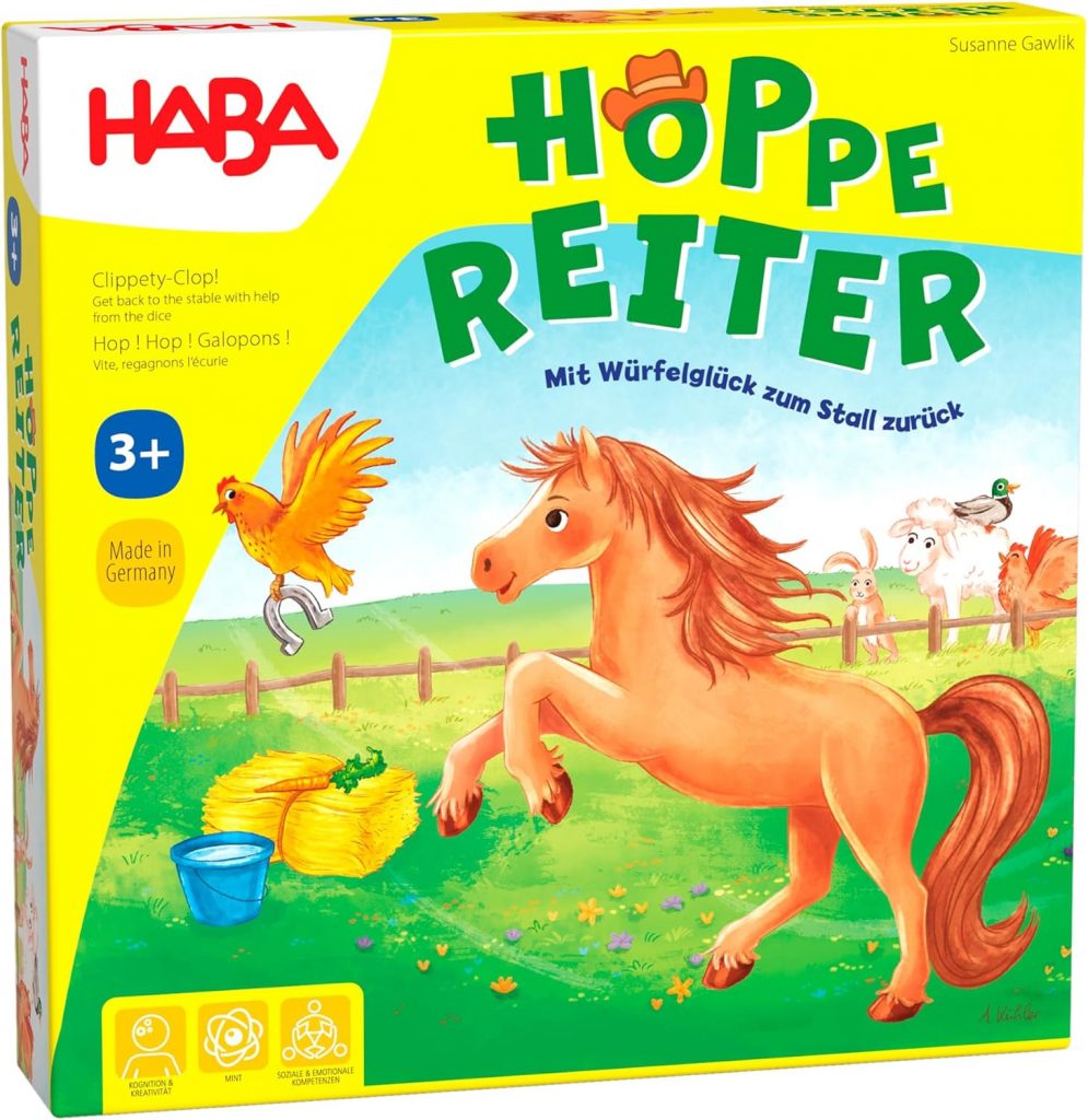 🤴 HABA Hoppe Reiter – Spannendes Pferde-Wettlaufspiel – für Kinder ab 3 Jahren – fördert Regelverständnis & Entscheidungsfähigkeit – 100432100116,48€ statt 24,99€ – 35,0 🔥🚚 Verkauft durch Amazon und Versand durch Amazon1,766 Bewertungen: 4.8 / 5.0 ⭐️⭐️⭐️⭐️⭐️🛒 zu Amazon https://www.amazon.de/dp/B005HAW754/?tag=preisfehlerheute-21