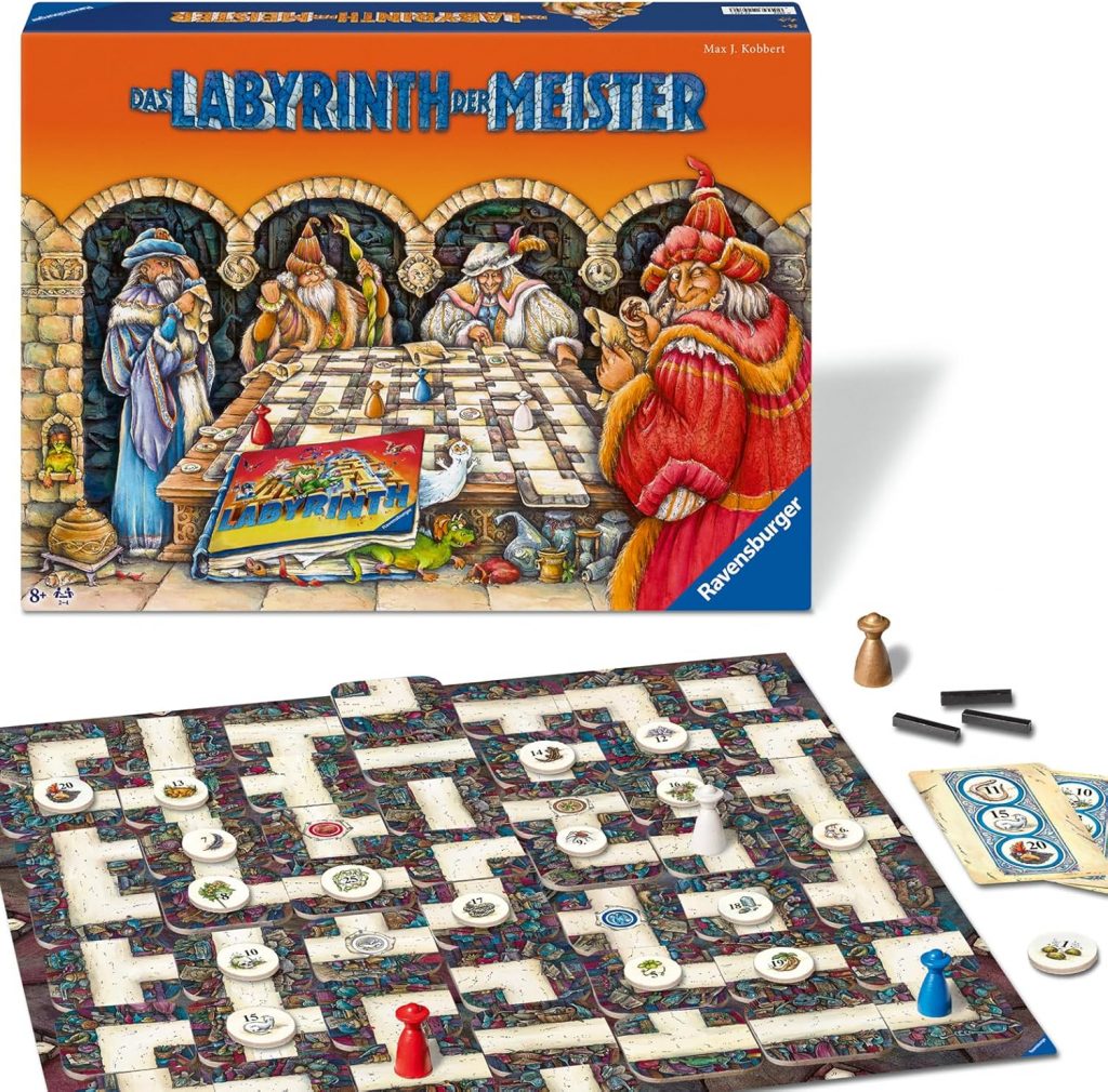 🤴 Ravensburger 22474 Labyrinth der Meister – Die Meisterversion des verrückten Labyrinths für 2-4 Personen ab 9 Jahren