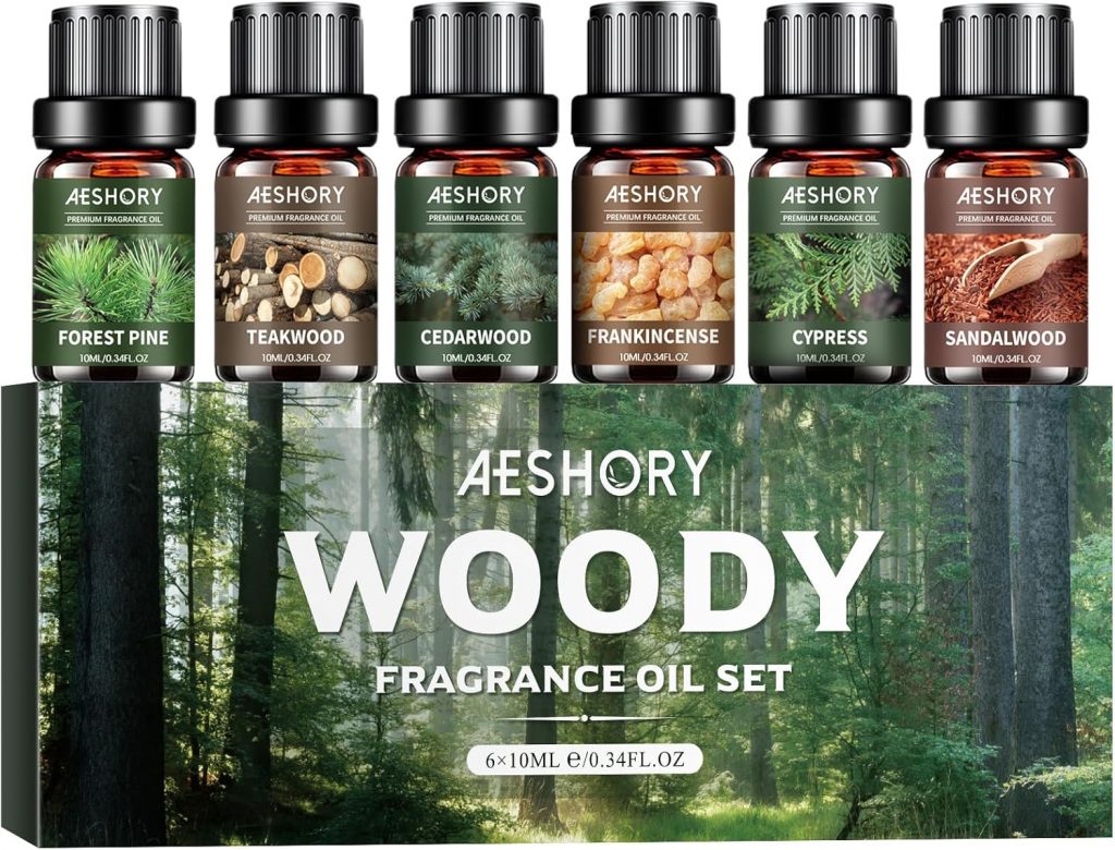AESHORY Holziges Ätherische Öle Set 6 x 10ML, Natürlich Aromatherapie Duftöl Geschenkset für Diffuser, Kerzenherstellung – Weihrauch, Sandelholz, Zedernholz, Teakholz, Zypresse, Wald Kiefer8,99€ statt 15,99€➡️ https://www.amazon.de/dp/B0FJXYPRWC/?tag=preisfehlerheute-21