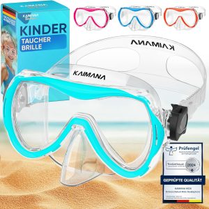 KAIMANA Taucherbrille Kinder inkl. Tragetasche, besonders Bequeme Tauchmaske Kinder mit Silikonband, T&uuml;rkis14,99&euro; statt 39,99&euro;➡️ https://www.amazon.de/dp/B0DB5R6QSF/?tag=preisfehlerheute-21