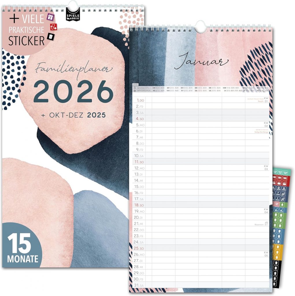 🤴 Familienkalender 2026 5 Spalten PASTELL Familienplaner 2026 mit STICKER Urlaub Recycling Ferien Wandplaner 2026 Wandkalender 23 x 43cm inkl. Okt-Dez 2025, Pflanzkalender, Kunst Design Boho5,99€ statt 13,95€ – 58,0 🔥🚚 Verkauft von gorilla cases GmbH und Versand durch Amazon701 Bewertungen: 4.8 / 5.0 ⭐️⭐️⭐️⭐️⭐️🛒 zu Amazon https://www.amazon.de/dp/B0DXQDW4SV/?tag=preisfehlerheute-21