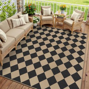 PureCozy Outdoor Teppich Wohnzimmer 200x300cm Outdoorteppich Wetterfest Balkon Braun Schwarz Teppiche Jute Optik Waschbarer rutschfest Gro&szlig; Carpet Terrassen Garten Esszimmer B&uuml;Ro Indoor Rug34,99&euro; statt 119,99&euro;➡️ https://www.amazon.de/dp/B0GBWF9KBV/?tag=preisfehlerheute-21