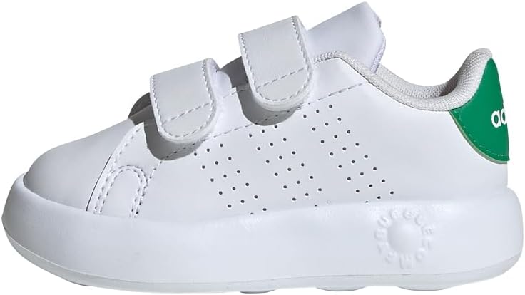 adidas Unisex Baby Advantage Shoes Kids, Cloud White / Cloud White / Green, 25 EU