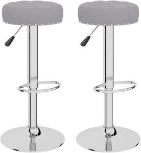 vidaXL 2X Barhocker Drehbar H&ouml;henverstellbar K&uuml;chenhocker Barstuhl Tresenhocker Thekenhocker Tresenstuhl Bistrohocker Bar Stuhl Hocker Grau Stoff39,90&euro; statt 83,99&euro;➡️ https://www.amazon.de/dp/B09KLJJR7W/?tag=preisfehlerheute-21