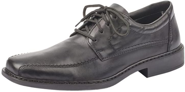 Rieker B0812 Herren Derby Schnürhalbschuhe, Schwarz, 40 EU, Extra weit