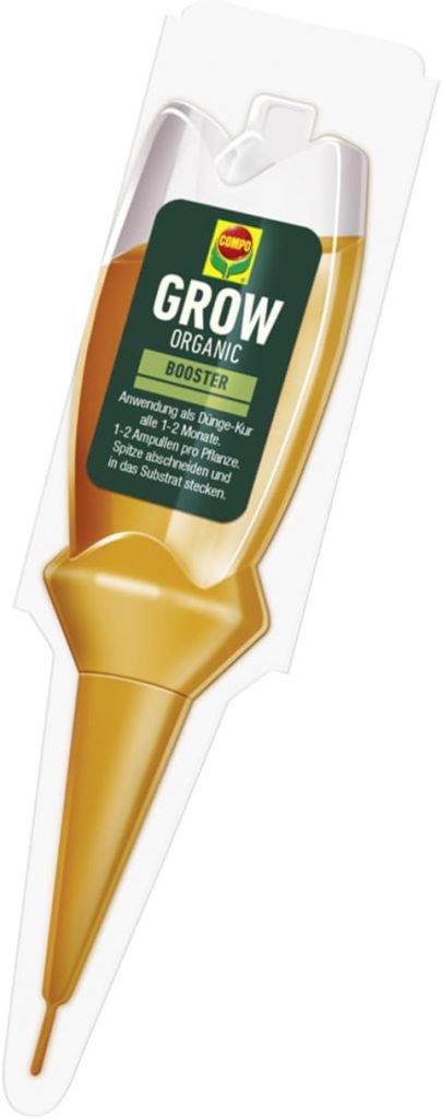 COMPO GROW ORGANIC Booster – praktische Aufbaukur für Spezialkulturen – unterstützt das Wachstum – Dünger für Indoor & Outdoor – organisch – 30 ml, braun