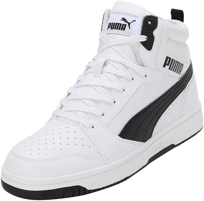 PUMA Unisex Rebound V6 Turnschuhe, Puma White Puma Black, 48 EU
