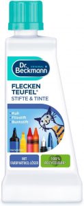 👑 Dr. Beckmann Fleckenteufel Stifte & Tinte | Spezialfleckentferner gegen Kugelschreiber-Flecken, Tinten-Flecken u.v.m. | 50 ml
