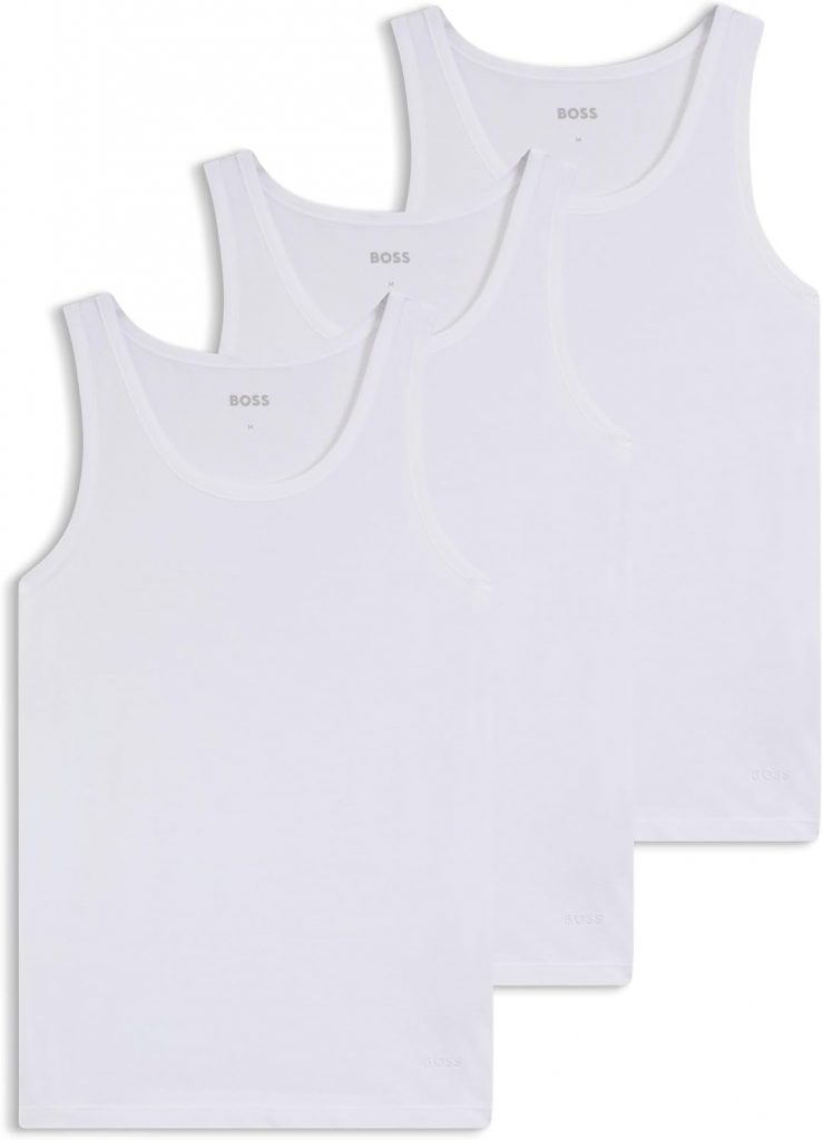 BOSS Herren 3p Co Tank Top, New – White100, S EU