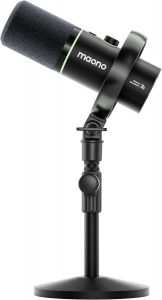 👑 MAONO PD200W Hybrid Podcast Mikrofon für PC-Kabellos, USB & XLR, Dynamische Mikrofon-Set mit Software, Rauschunterdrückung, Stummschaltung, für Podcast, Streaming,Aufnahmen,Heimstudio, Voiceover