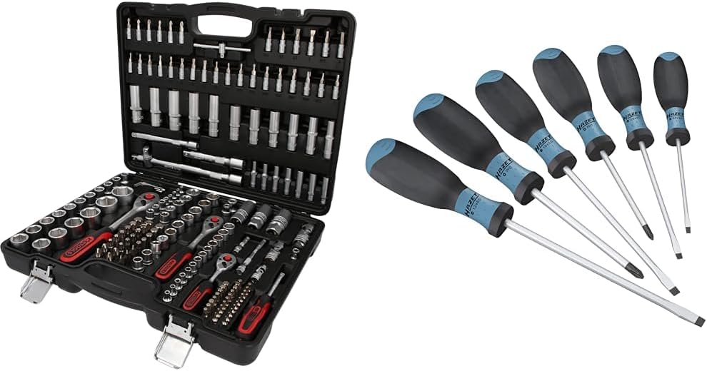KS Tools 917.0779 1/4 Zoll + 3/8 Zoll + 1/2 Zoll Steckschlüssel-Satz 179-tlg. &…