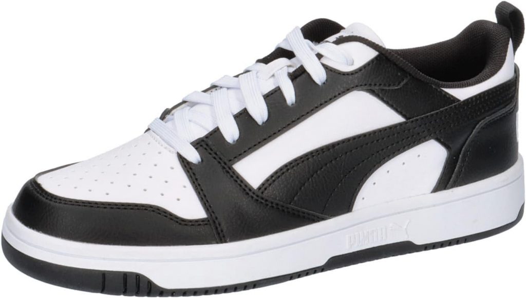 PUMA Unisex Kinder Rebound V6 Lo Jr Sneaker, White Black, 37.5 EU